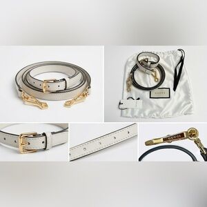 Brand New Gucci Cream Leather Straps, Originally $350